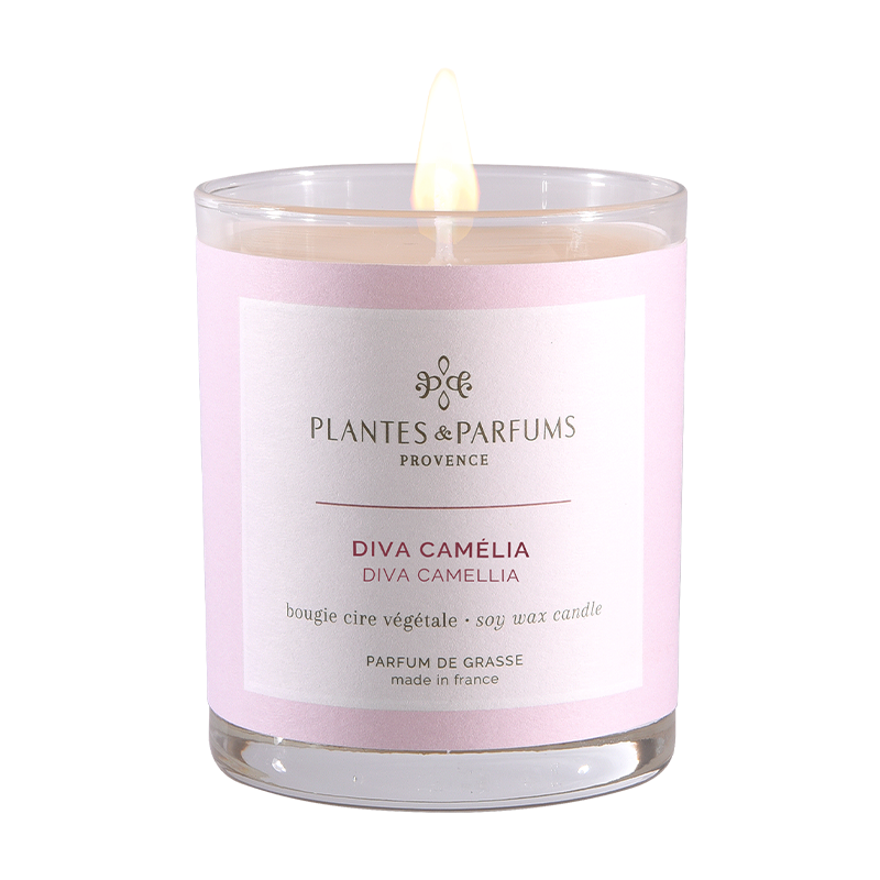 Bougie Végétale Diva Camélia 180g