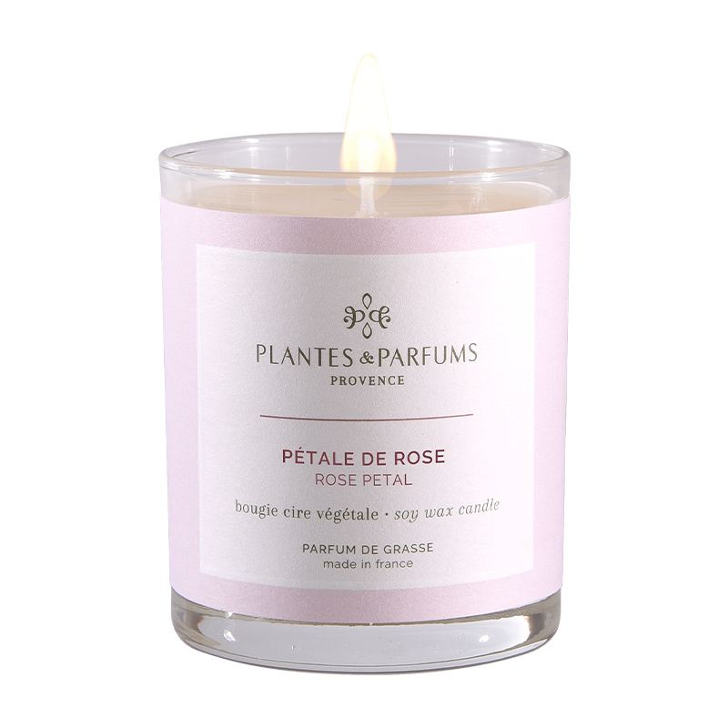 Bougie Végétale Pétale de Rose 180g