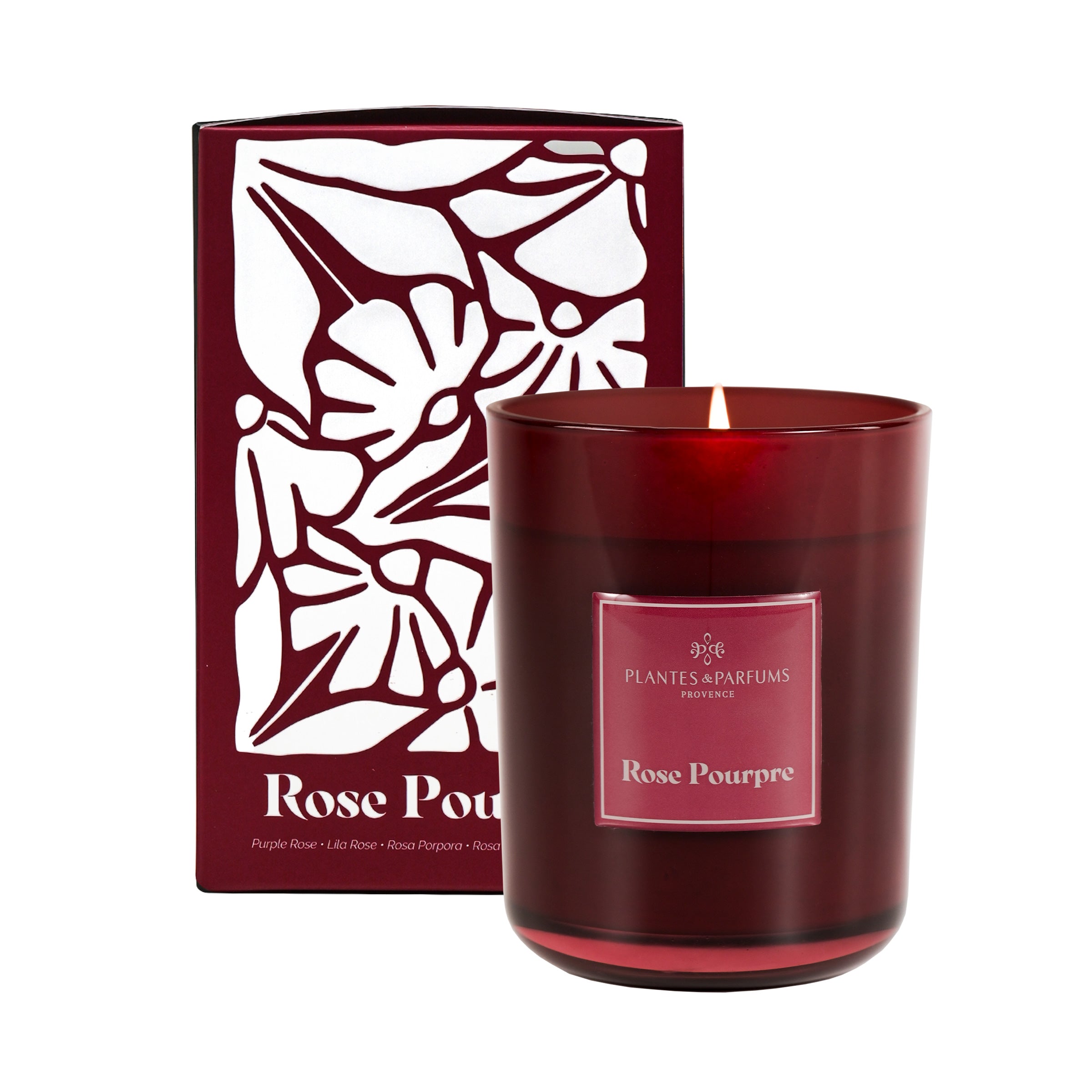 Bougie Parfumée 420g Rose Pourpre