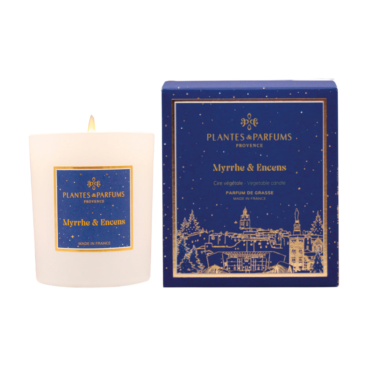 Bougie Végétale Myrrhe & Encens 180g sous étui